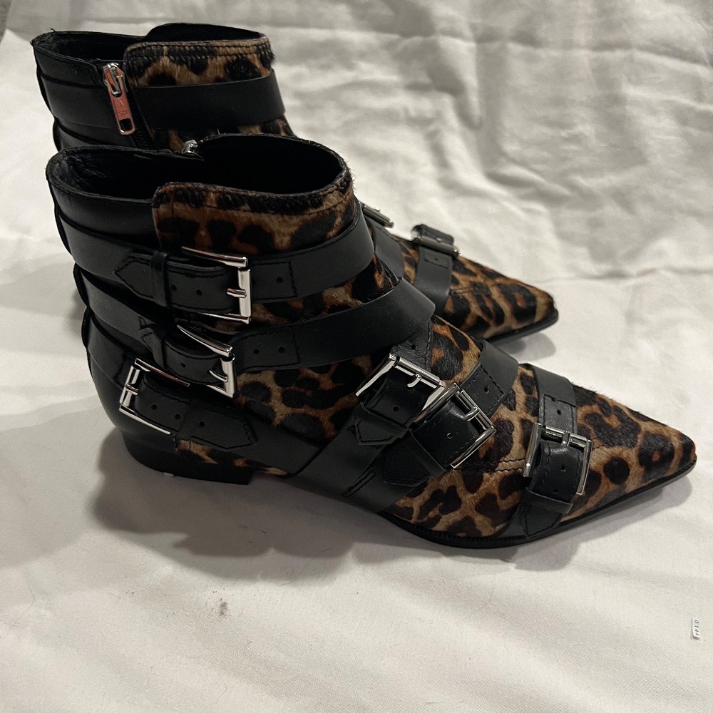 Ash Leopard Print Buckle Bootie NWOT Size 38 - Picture 5 of 10